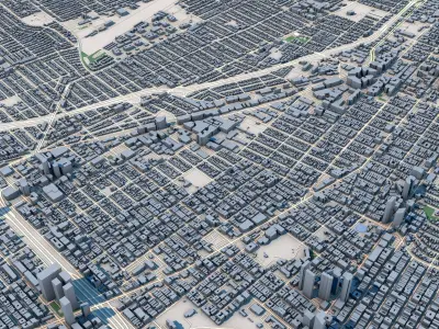 Santa Monica City California United States 3D model