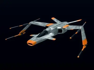 Lowpoly spaceship concepts 3D Model Pack