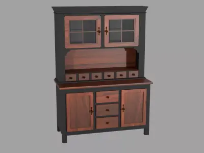 Bold Design Farmhouse Hutch 3D model