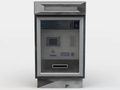 Money machine Low-poly 3D model