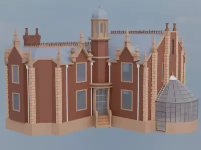 Haunted Mansion Magic Kingdom Replica game ready model 3D model