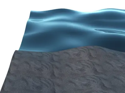 Black Sand Beach 3D model
