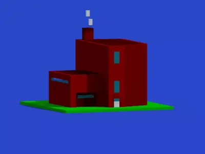 Pack 9 voxel houses 3D model