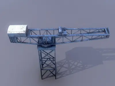 James Watt Dock Crane Low-poly 3D model