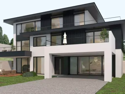 Modern house archicad 3D model