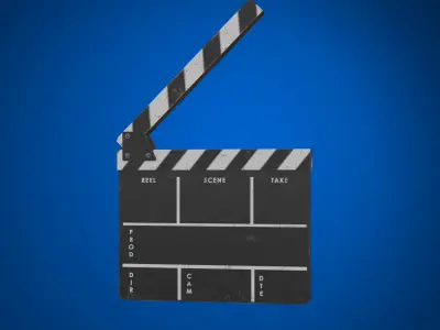 Lights Cameras and Action Blockbuster Movie Set Low-poly 3D model