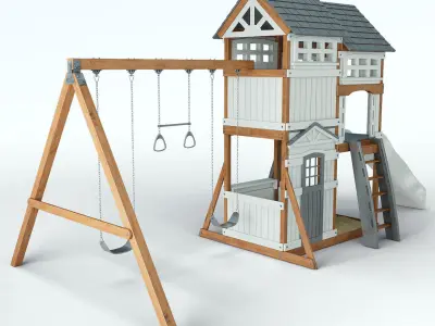 Suncast Vista Hybrid Play Set WRP7000D 3D model