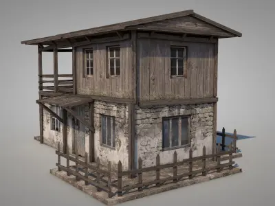 Anatolian Village House 2 Low-poly 3D model