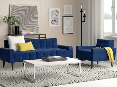 Perry 2 Piece Living Room Table Chair Set - 4 Colour 3D model