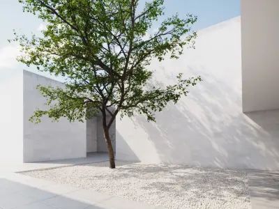 Natural forest tree 3D model