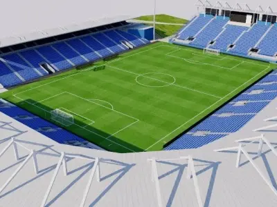 Saputo Stadium - Montreal Canada Low-poly 3D model