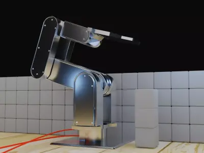 Robot arm 3D model 3