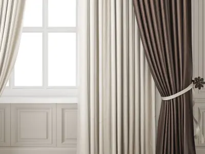 Curtain 77 3D model purchase