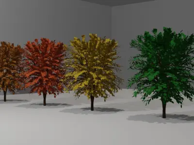 Trees four 3D model