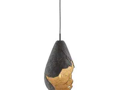 Wabi Sabi Stone Pendant Lamp 3D model