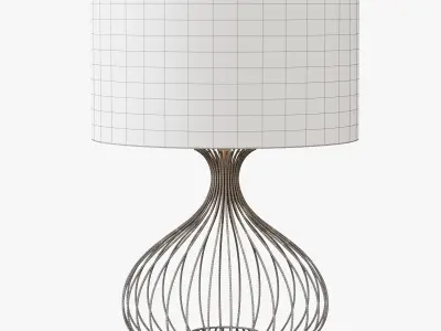 Nickel Wire Table Lamp 3D model