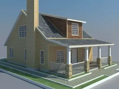 Bungalow House 3D model