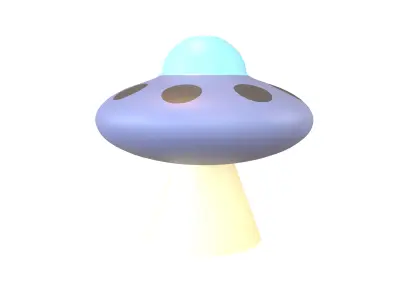 UFO Icon v1 001 Low-poly 3D model