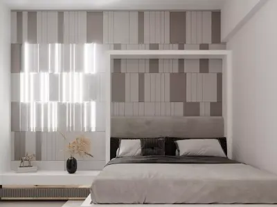 Modern Bedroom interior  Scene 3D model