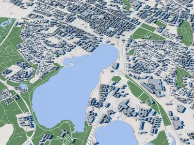 Vaxjo City Sweden 3D model