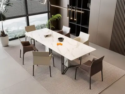 Dining room Dining interior Dining table 41 3D model