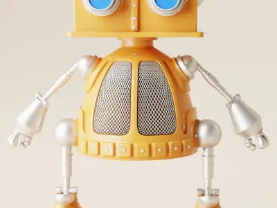 Robot V20 Low-poly 3D model