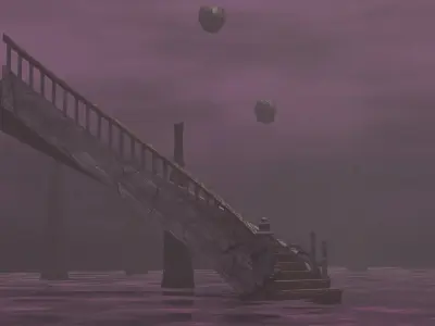 Vecna Mindscape - low poly scene Low-poly 3D model