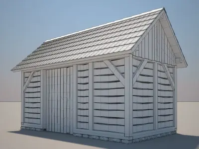 Barn cartoon 3D model