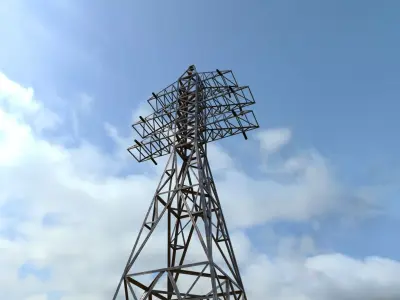 Electric Tower UE5 Low-poly 3D model