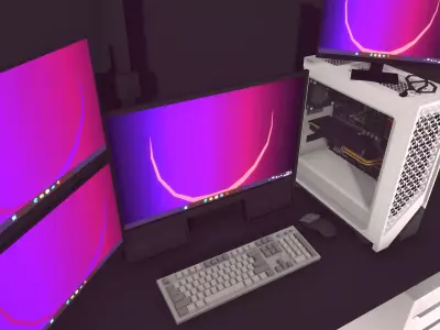 poly bicycles 3D model