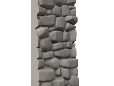 Bleached Fieldstone Wall Mesh 3D print model purchase