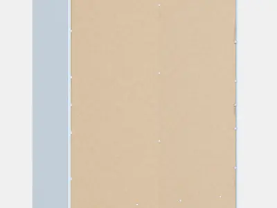 HAUGA Wardrobe with sliding doors 3D model