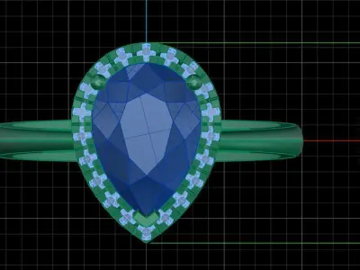Jewelry ring 420 3D print model