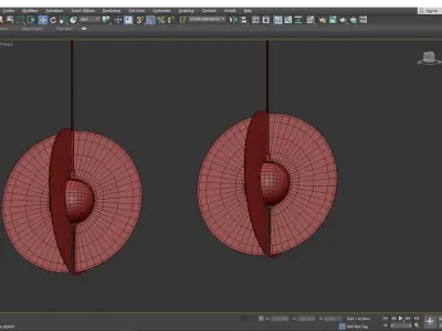 Orbel Round Pendant Light Low-poly 3D model