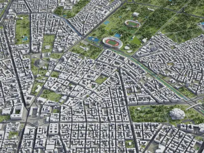 Sofia - 3D City Model Low-poly 3D model