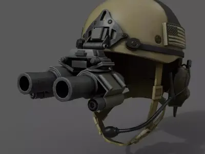 Helmet military Scifi low poly  Low-poly 3D model