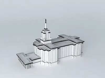 LDS. Templo Mormon, Bogota, Colombia,  57th operating temple Free 3D model