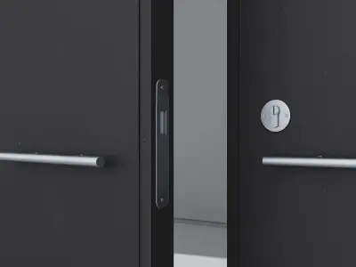 Aluminium door 58 3D model