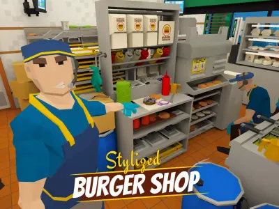 Burger Shop Environment 3D model