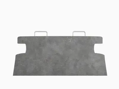 Stone Barrier 03 Low-poly 3D model