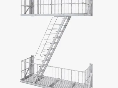 Street fire escape 3D model