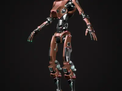 Scout Robot Low-poly 3D model