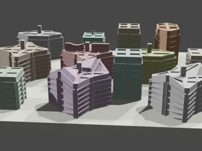3d Building Minimature 3D print model