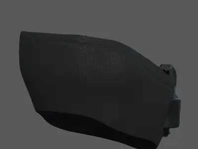 Gas mask respirator scifi futuristic 3d  Low-poly 3D model