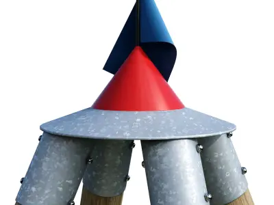 Children rope playground 3D model