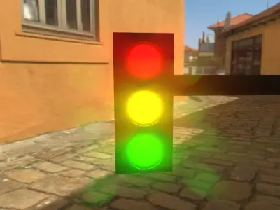 3D Model Traffic Light Printable High Poly STL OBJ FBX 3D model