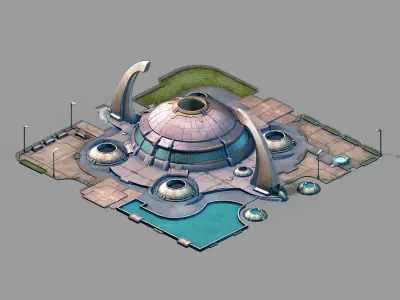 Future World - Life Battery Module Institute 01 3D model