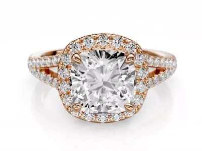 Engagement ring Calista 1-50ct 3D print model