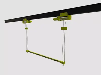 Overhead Cranes Low-poly 3D model