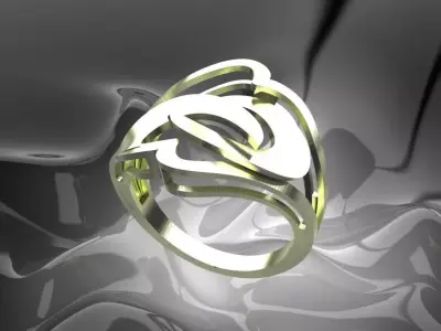 Plain Light Women Ring 3D print model
